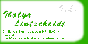 ibolya lintscheidt business card